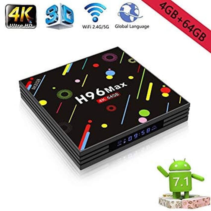 Promo Android Tv Box H96 Max  Rk3328  Quad Core  4 64GB Android 7 1 Berkualitas