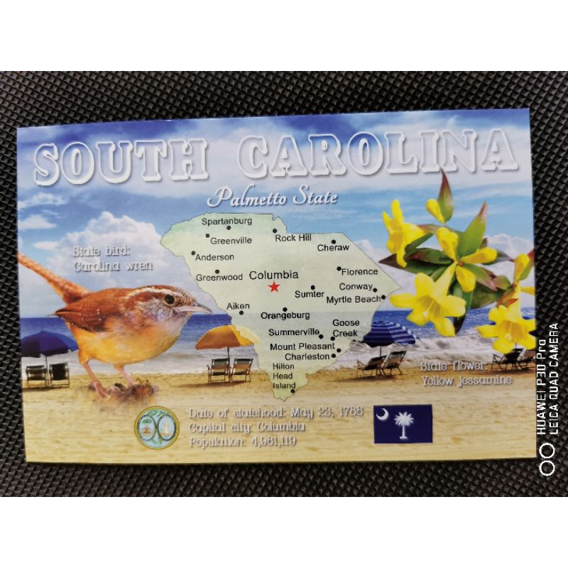 

kartu pos peta amerika/american map postcard