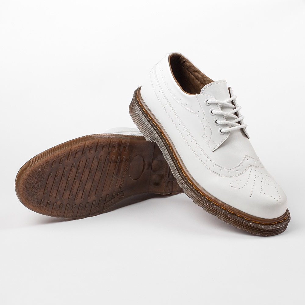 WALT OXFORD WHITE |ManNeedMe x NAZ| Sepatu Pria Low Boots Docmart Formal Shoes ORIGINAL