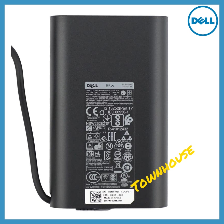 Dell 65W 19.5V 3.34A Ac Adapter Charger Power Supply for Dell Latitude E6420 E6430 E6430s E6430U E6440 E6500 E6510 E6520 E6530 E6540 E7240 E7250 E7440 E7450 LA65NM130 HA65NM130