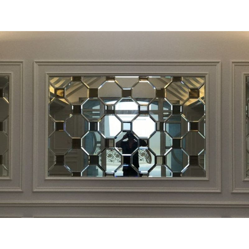 kaca cermin bevel dekorasi dinding - cermin bevel coustum - cermin dinding bronze dan silver