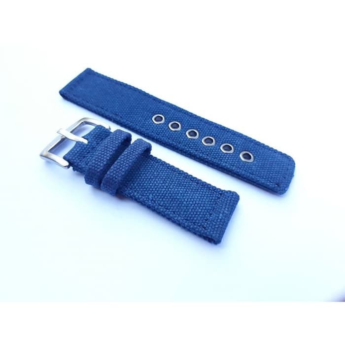 TALI JAM TANGAN CANVAS MILITARY 24MM BIRU NYLON CANVAS STRAP