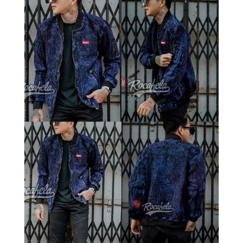 SMTH JAKET JEANS BOMBER WHOSHING PRIA/JAKET JEANS BOMBER PRIA TERLARIS/JAKET BOMBER TERBARU/ JEANS B
