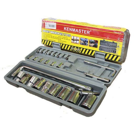 Kunci Sock 27pcs / Kenmaster Kunci Sok/Shock / Kunci Socket Wrench Set