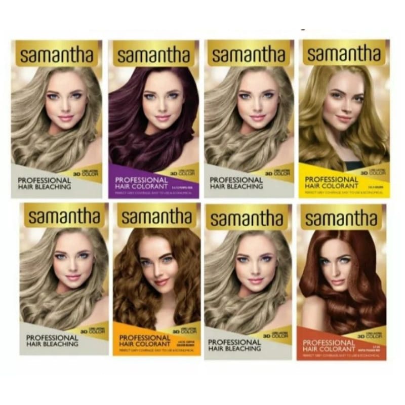 SAMANTHA HAIR COLOUR 10GR DAN 25GR PEWARNA RAMBUT COLOR 3D KOSMETIK