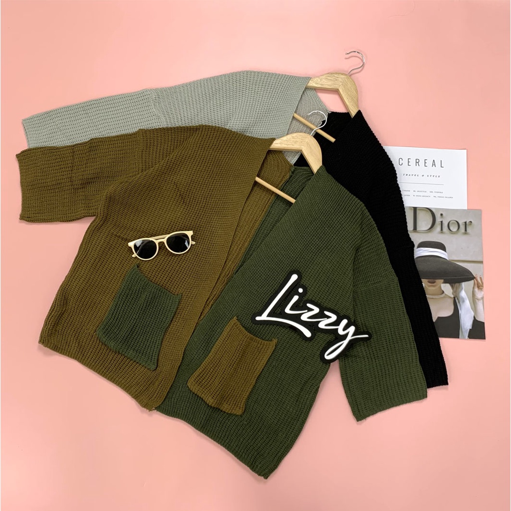 Lizzy - CHERYL CARDIGAN TWO TONE PREMIUM