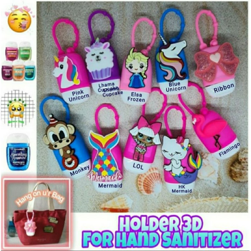 New Cartoon Holder for Pocketbac BBW - Fashion Hand Sanitizer 29ml bisa Gantung di Tas