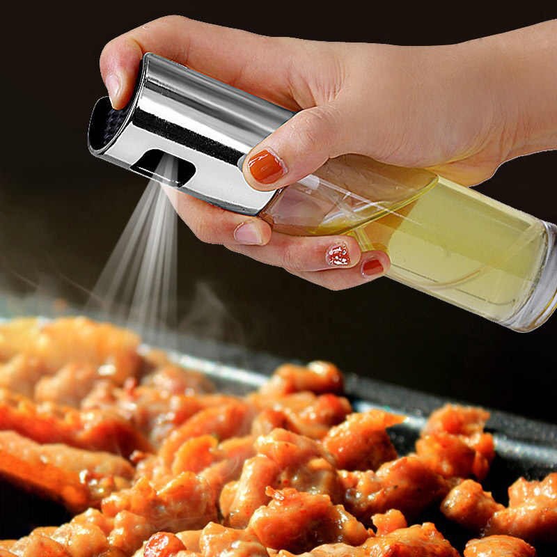 Serbagrosirmurah Oil spray bottle kaca sprayer minyak cocok untuk air fryer Oil Pot Oil Pot Stainless