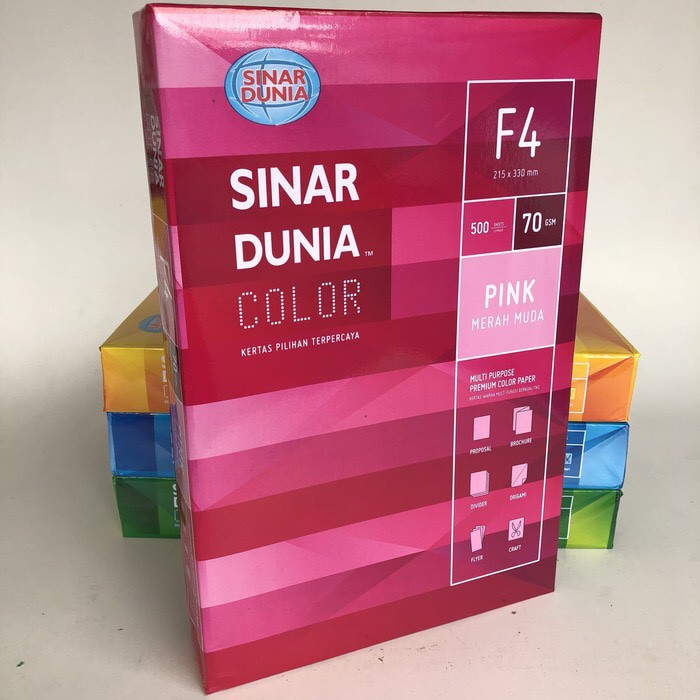 

HVS WARNA SIDU SINAR DUNIA F4 70 GRAM PINK BIRU HIJAU KUNING