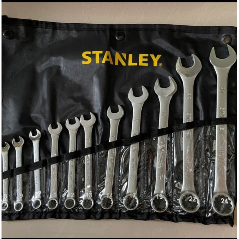 STANLEY KUNCI RING PAS SET 11 PCS 8-24 MM COMBINASI WRENCH SET