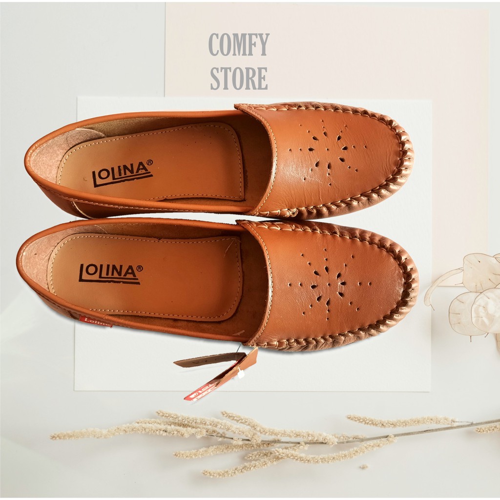 Sepatu Flat Wanita Kulit Lolina RZ
