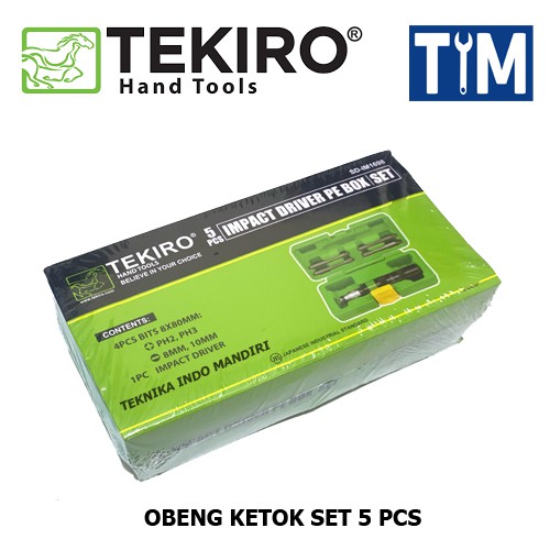 TEKIRO Obeng Ketok Set 5 PCS / Impact Driver Set 5 PCS