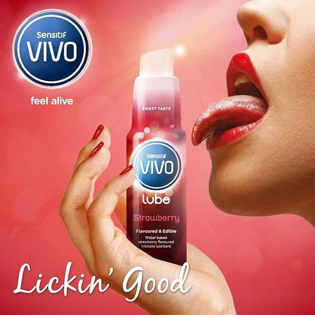 nadians/// Pelumas Kondom Vagina Vivo Strawberry Lube