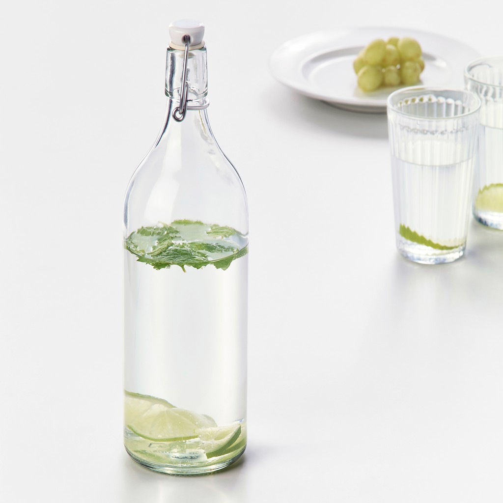 PROMO KORKEN IKEA Botol Kaca 1 liter dgn penutup Botol PROMO KORKEN IKEA Botol Kaca 1 liter dgn penutup Botol