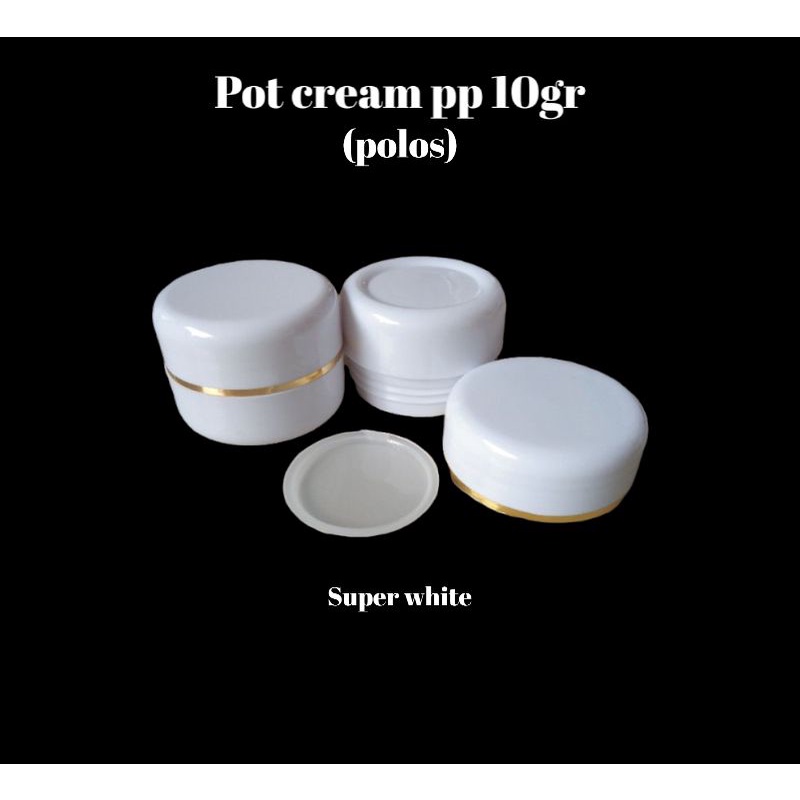 POT CREAM PP POLOS 10GR/12,5GR SUPER WHITE list gold