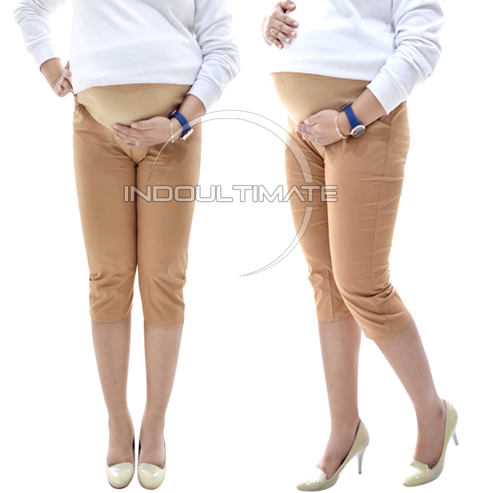 7/8 Celana Kerja Ibu Hamil Panjang Kain Katun Kantor Ibu Hamil BY CH-02 leging pakaian ibu hamil