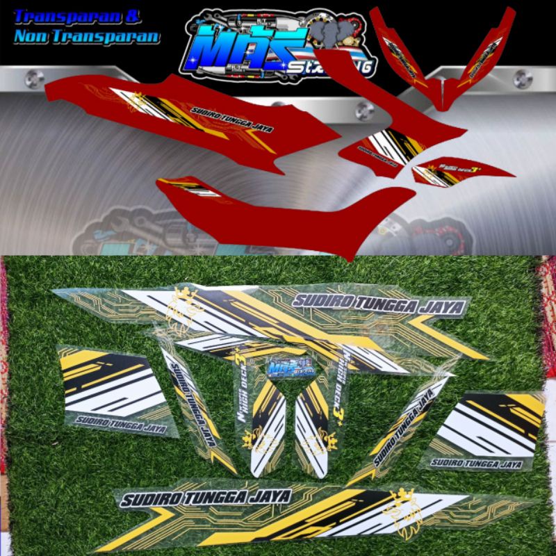striping sticker pcx 150 old livery bus stj transparan custame