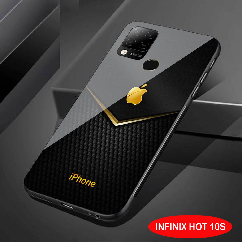 [H02] Softcase Glass Kaca Infinix Hot 10S - Casing Hp Infinix Hot 10S  - Case Hp Infinix Hot 10S