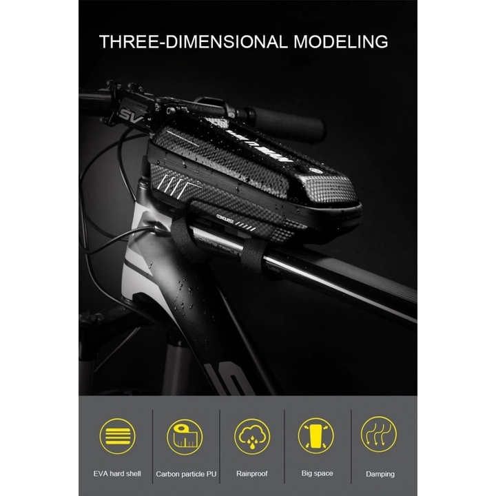 35 WILD MAN E5 - Rainproof Shockproof Front Bag Tube Bicycle Bag