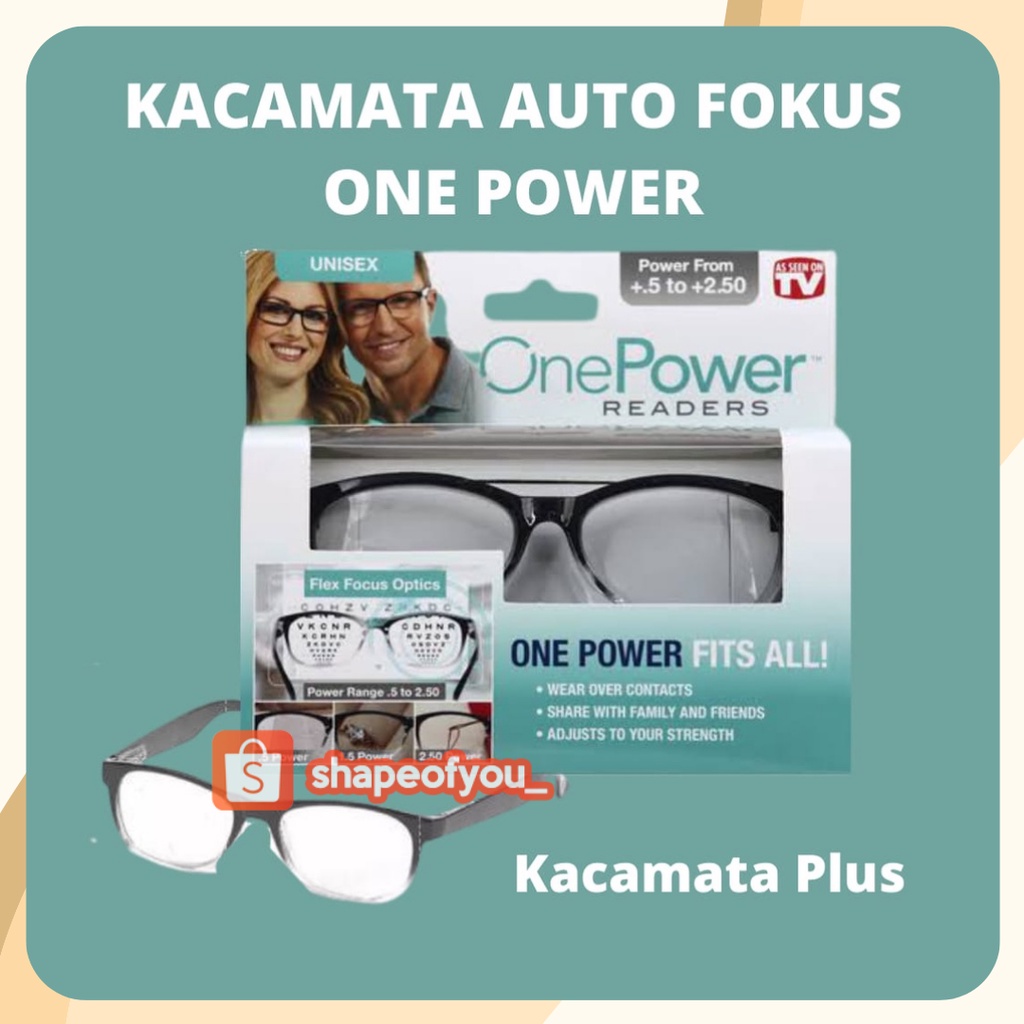 Kacamata Kaca Mata Baca Plus Pria Wanita Auto Focus Adjust Ajaib Fokus Otomatis One Power Readers