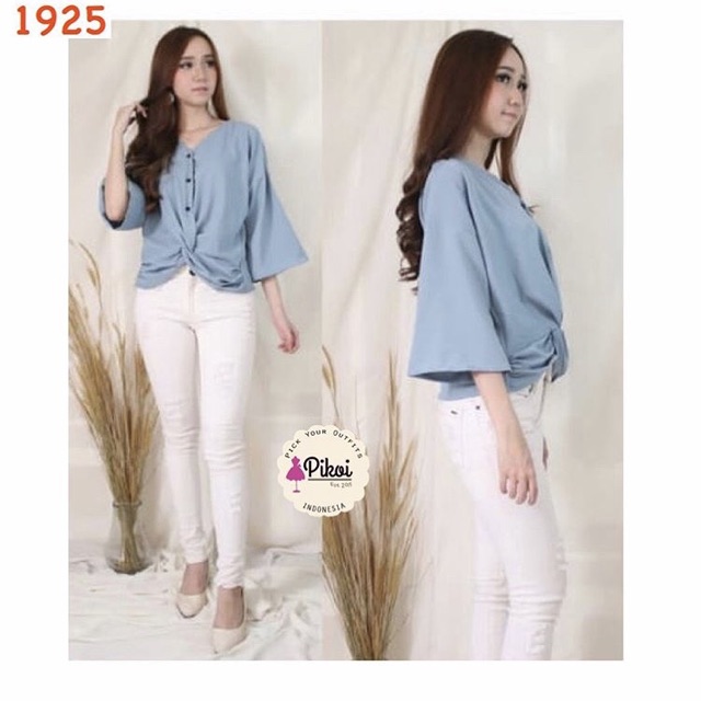 Button shirt / baju korea murah / atasan wanita bangkok / baju impor murah / vintage kekinian / 1925