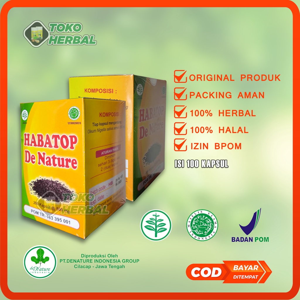 Obat Herbal habatop de nature Isi 100 Kapsul