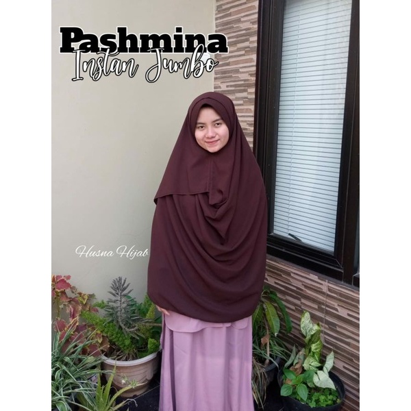 [HUSNA COLLECTION] Pasmina Instan Ped Jumbo / Pasmina Dewasa / Kerudung Jumbo