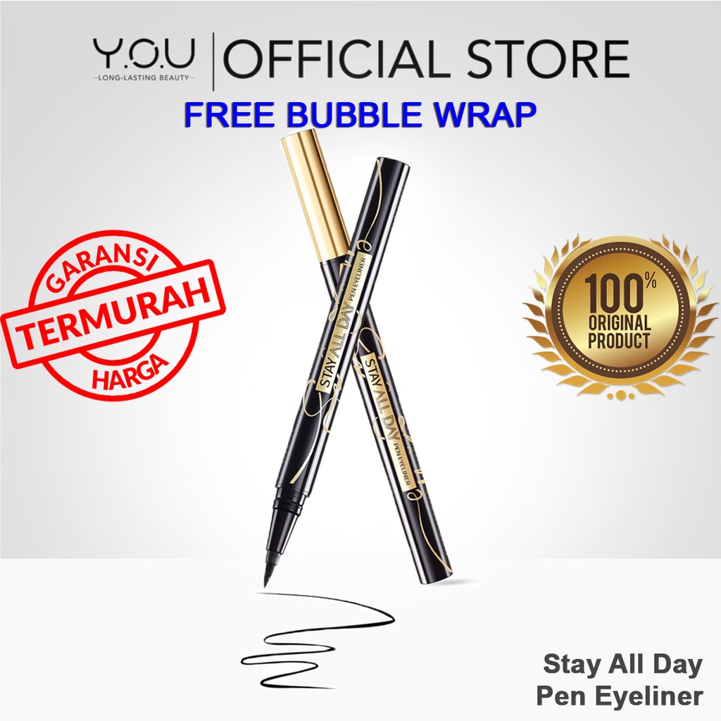 NEW !!! YOU Stay All Day Pen EYELINER HITAM PEKAT WATERPROOF TAHAN LAMA AIR BAGUS MURAH FREE ONGKIR