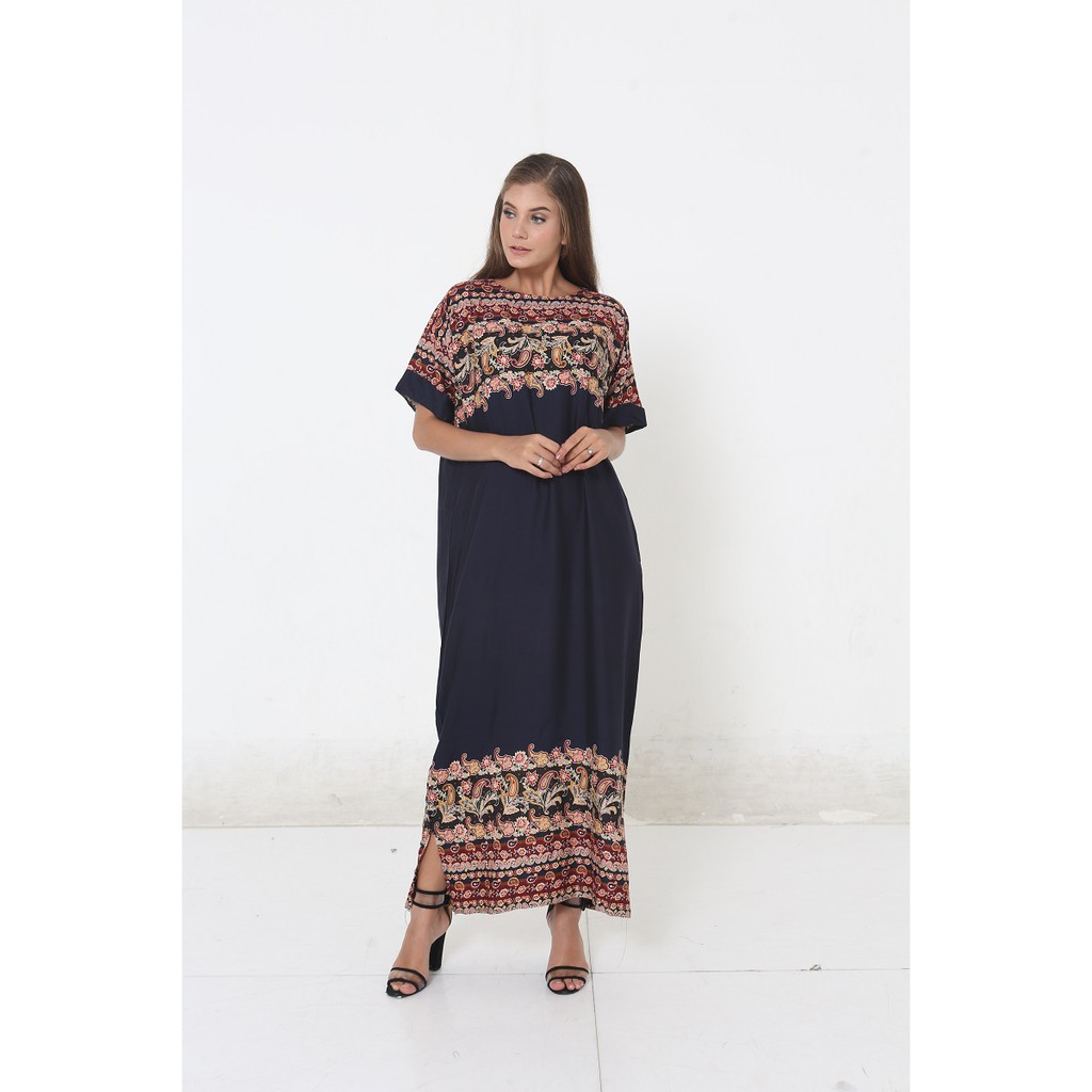 Adikusuma - Long Dress Batik Thailand Style Alzena - Hitam