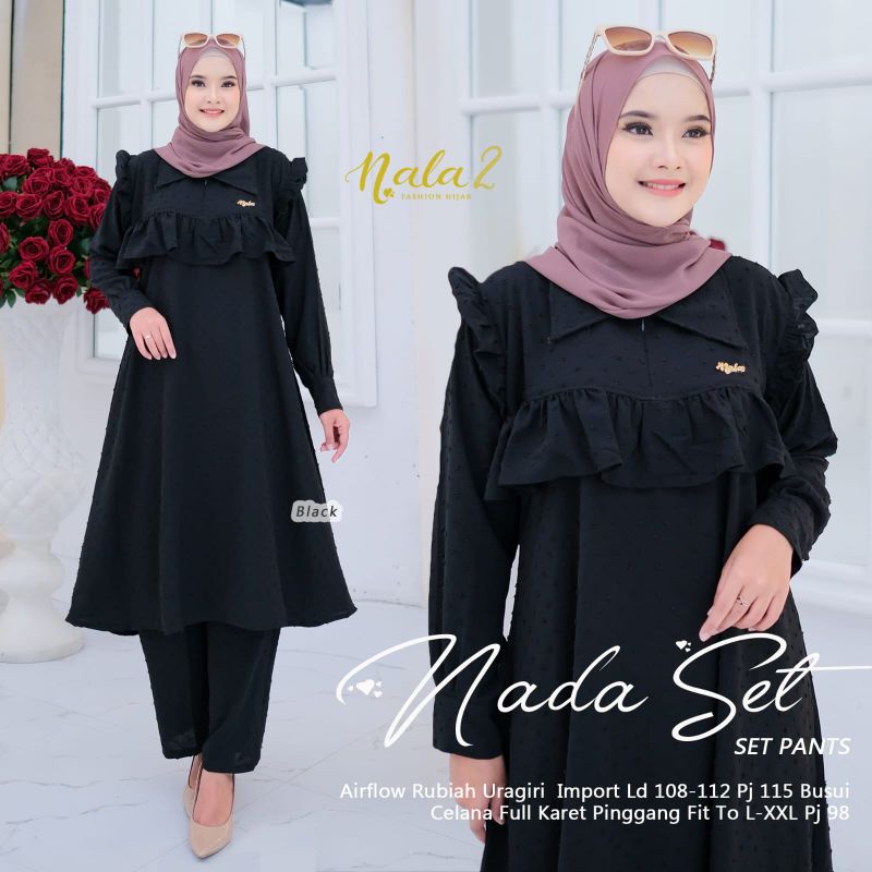 nada set setelan airflow rubiah busui karet pinggang nala2