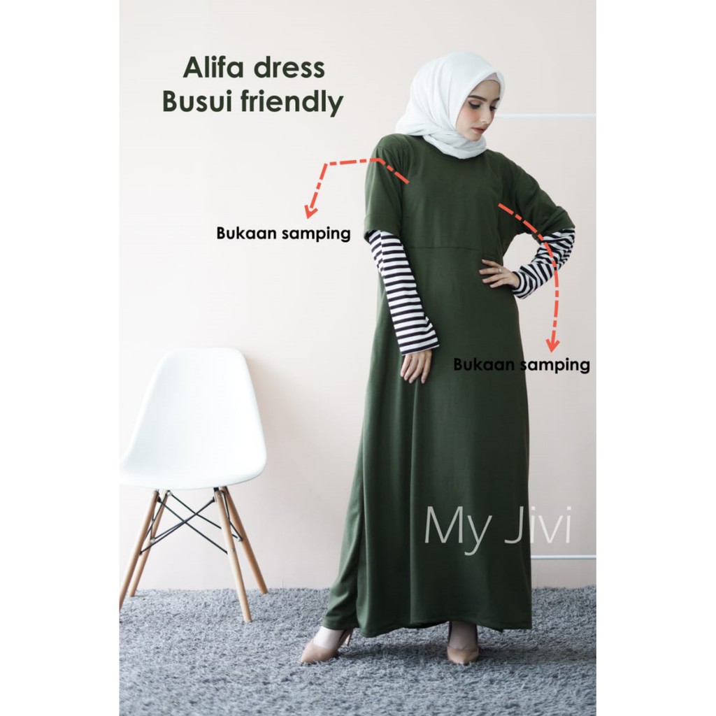 ALIFA DRESS BUSUI DAN NON BUSUI BY MYJIVI