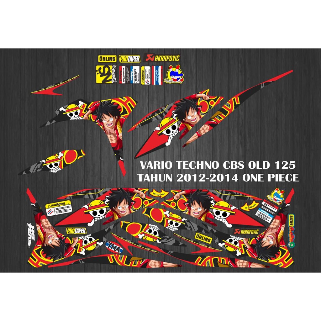 Jual STIKER STRIPING DECAL VARIASI VARIO TECHNO CBS OLD 125 2012-2014