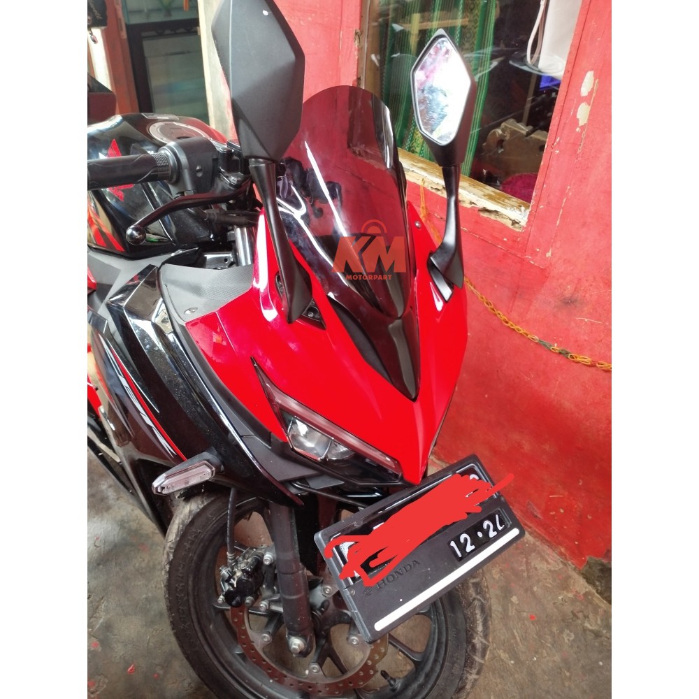 Visor Windshield Jenong Cbr 150r New 2019 Facelift Tinggi 40cm Tebal 3mm Hitam dan Bening