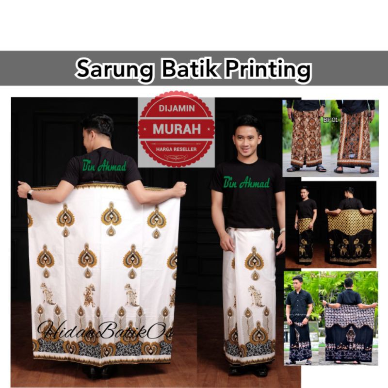 SARUNG BATIK CAP PRIA DEWASA ORIGINAL PEKALONGAN ELRUMI