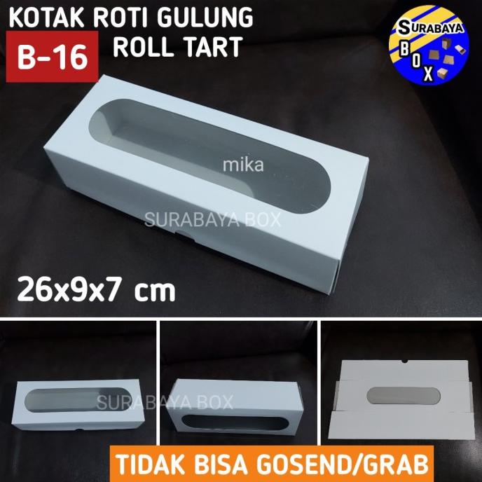 

KOTAK ROTI GULUNG B16 KARDUS DUS BROWNIES ROLL TART KUE BOX PACKING