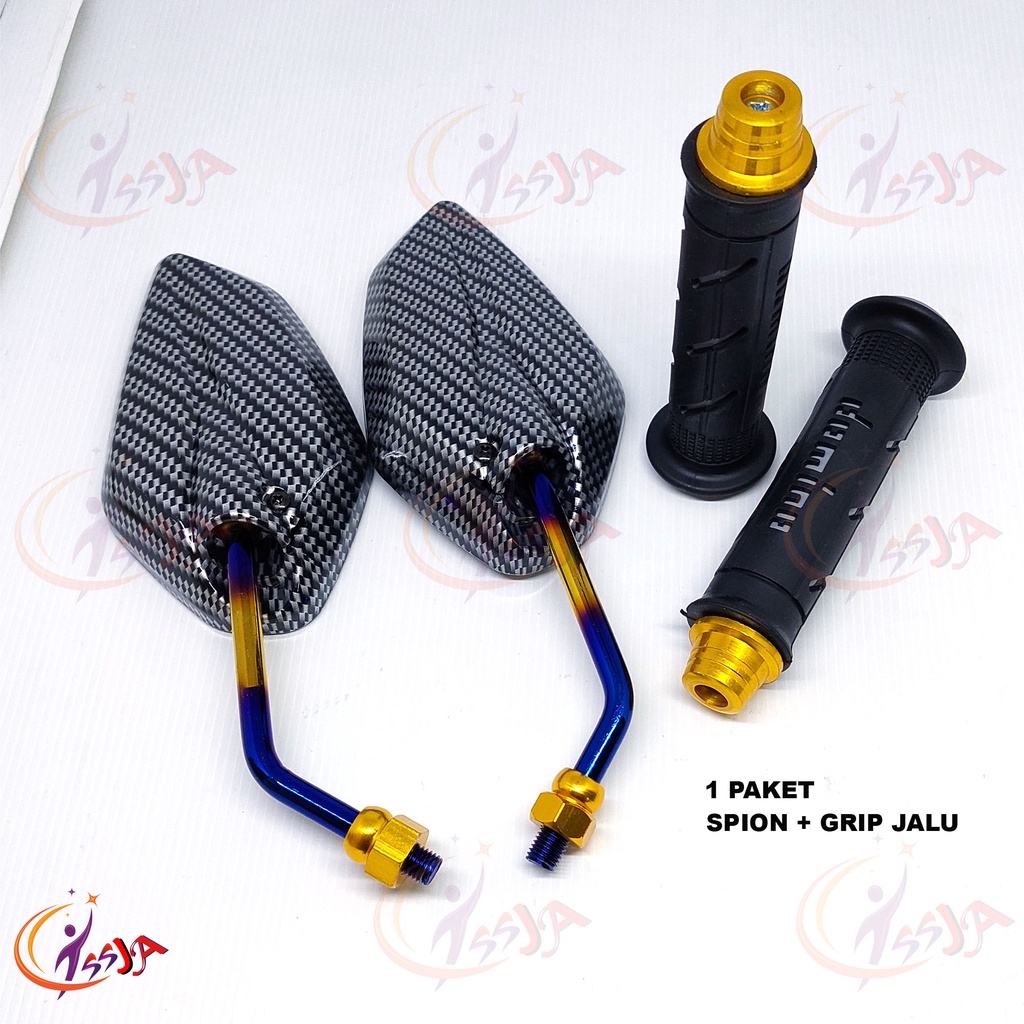 1 PAKET SPION CARBON MOTOR YAMAHA MODEL JUPITER Z CARBON TWOTONE PAKET GRIP JALU