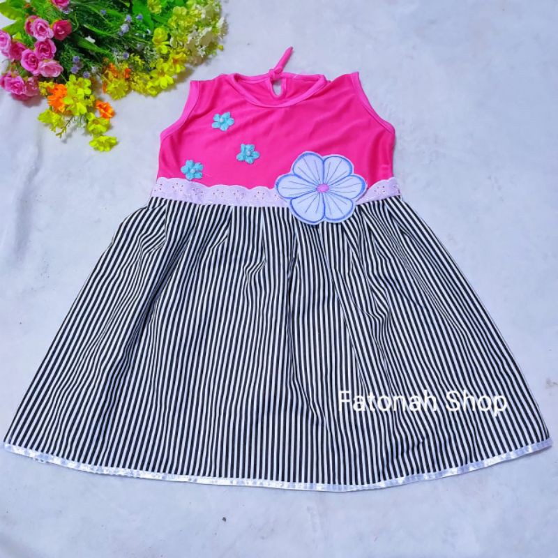 Dress Anak 2 3 tahun baju anak cewek perempuan ( bunga kenangan )