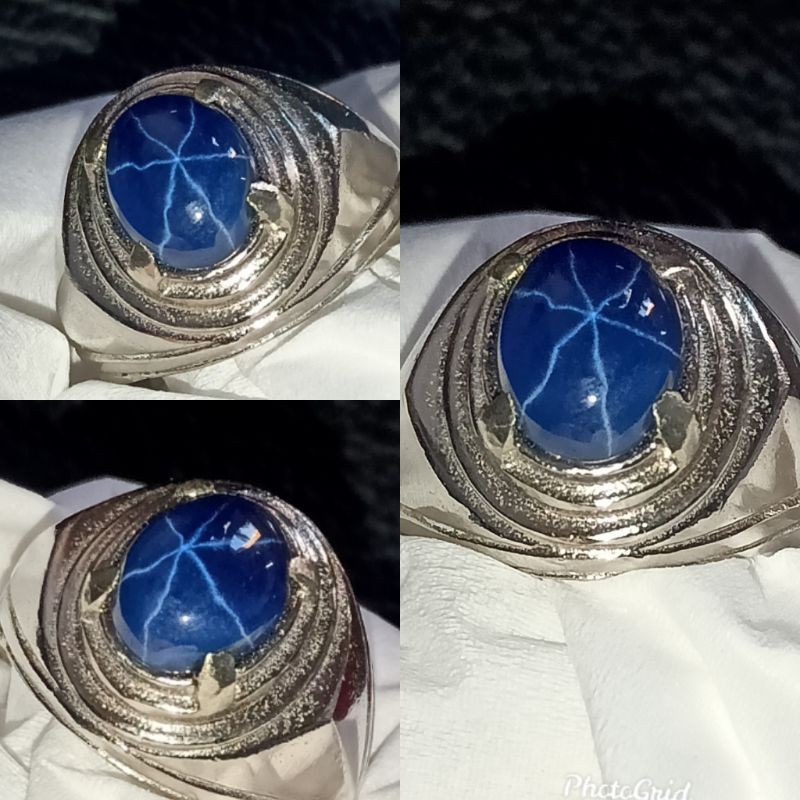 Batu permata Ruby blue ster