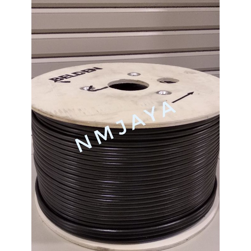 Belden Kabel Lan Outdoor STP Cat6 1 meter dicrimping rj45 stp Cat6 Belden Original 50106F Warna Hitam