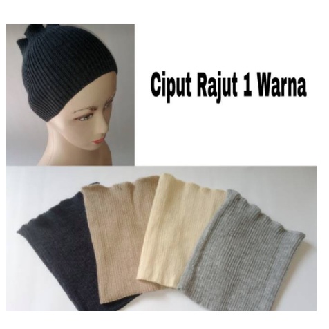 CIPUT RAJUT INNER BANDANA 2 WARNA PREMIUM BANDANA 2 WARNA DALAMAN JILBAB RAJUT CIPUT ANTI PUSING