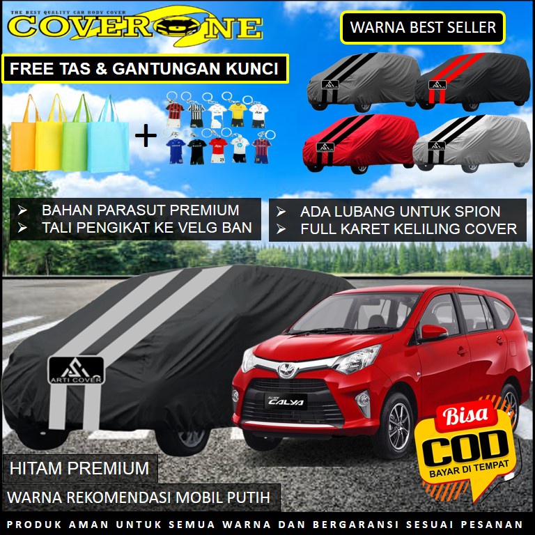 Selimut Sarung Body Cover Mobil Sigra Calya / Mantel Penutup Mobil Sigra Calya / Cover Mobil Outdoor Indoor / Selimut Mobil / Sarung Mobil / Cover Mobil Waterproof Anti Air Free Pengikat Ban