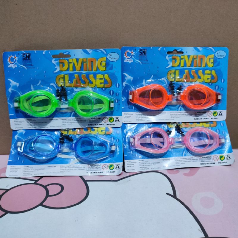 Kaca mata renang anak / diving glases child / kacamata renang polos