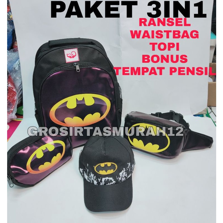 COD Tas Ransel Sekolah Anak laki laki TK SD PAUD Karakter super Hero