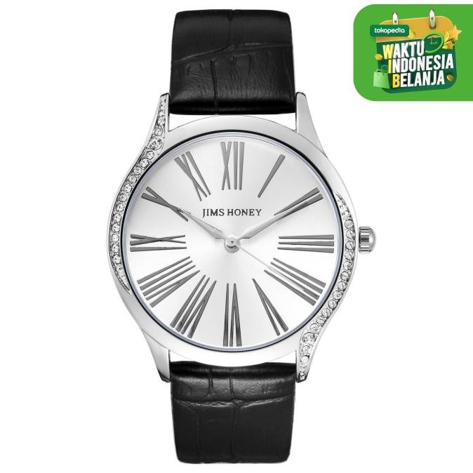 Jims Honey - Jam Tangan Wanita Kode 8125 Plus - Lengkap Box - Hitam