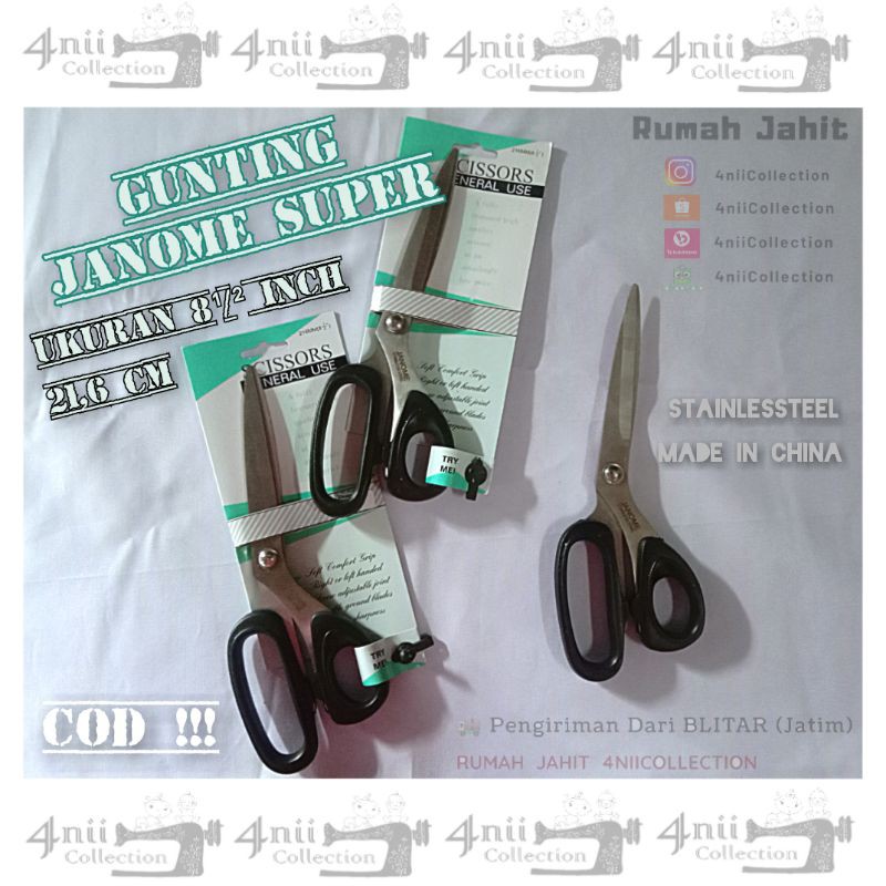 

gunting janome super gunting kain gunting serbaguna murah gunting jahit kain 4niicollection