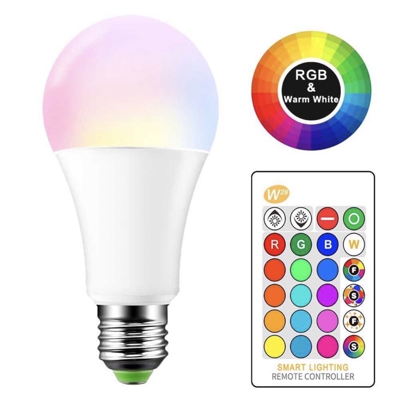 Lampu Bohlam Led Bulb RGB Remote Warna warni