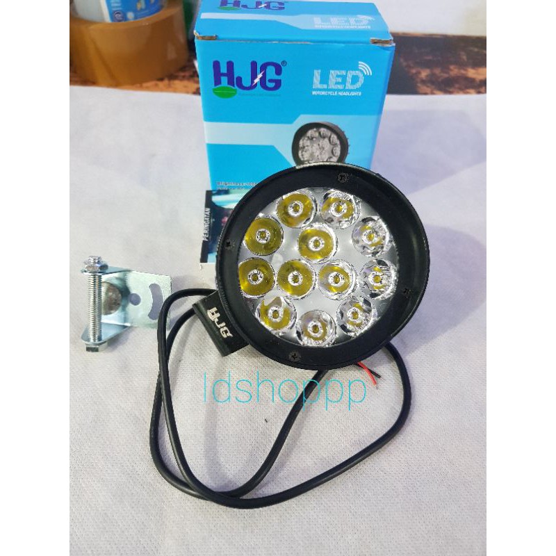 Lampu tembak sorot cree topi 12 mata bulat HJG alumunium waterproof