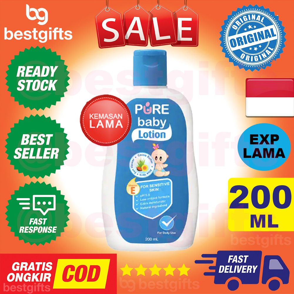 PURE BABY KIDS PUREBABY PUREKIDS BODY LOTION 200 ML PELEMBAB KULIT CREAM KRIM BADAN BAYI ANAK 200ML