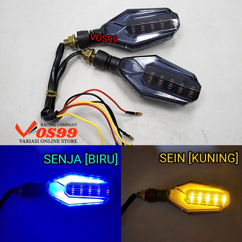 LAMPU SEN MOTOR RUNNING 2 MODE SENJA &amp; SEN UNIVERSAL VIXION CB150 MEGAPRO VERSA MX KING DLL