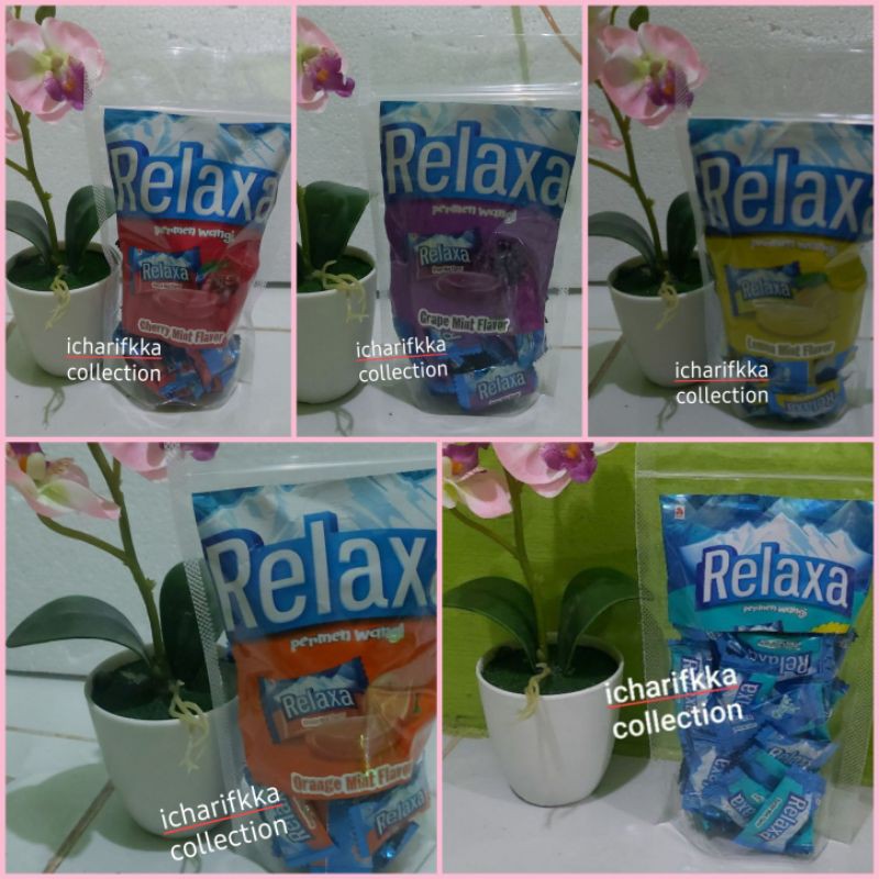 

PERMEN RELAXA varian rasa ready stock siap kirim EXPIRED lama